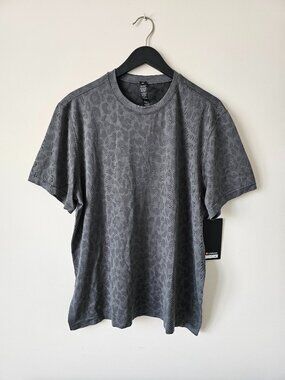 NWT LULULEMON TLOX/BLK Gray Black Metal Vent Tech Relaxed-Fit SS Shirt Men's XXL